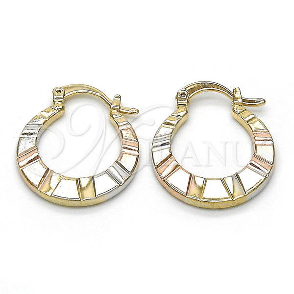 Argolla Pequeña 02.65.2600.20 Oro Laminado, Pulido, Tres Tonos