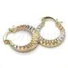 Argolla Pequeña 02.65.2603.20 Oro Laminado, Diamantado, Tres Tonos