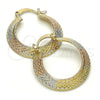 Argolla Pequeña 02.65.2605.25 Oro Laminado, Diamantado, Tres Tonos