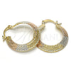 Argolla Pequeña 02.65.2605.25 Oro Laminado, Diamantado, Tres Tonos