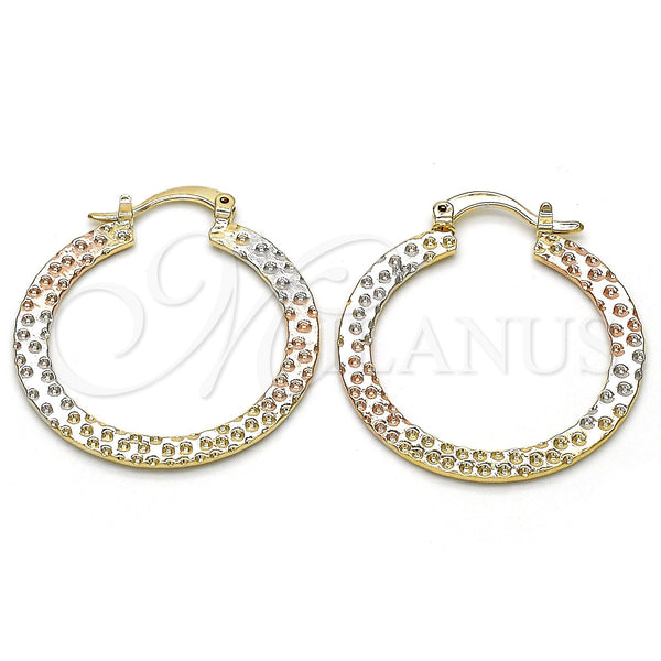 Argolla Mediana 02.65.2614.30 Oro Laminado, Pulido, Tres Tonos