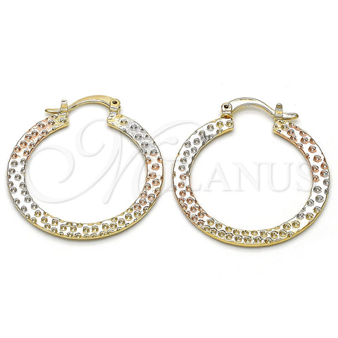 Argolla Mediana 02.65.2614.30 Oro Laminado, Pulido, Tres Tonos