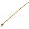 Gargantilla Basica 04.213.0056.18 Oro Laminado, Diseño de Bola, Pulido, Tono Dorado (02 MM Thickness, 18 Inches Length)