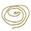 Gargantilla Basica 04.213.0056.18 Oro Laminado, Diseño de Bola, Pulido, Tono Dorado (02 MM Thickness, 18 Inches Length)