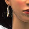 Argolla Mediana 02.122.0092.40 Oro Laminado, Diseño de Gota y Hueco, Pulido, Tono Dorado