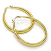 Argolla Mediana 02.122.0092.40 Oro Laminado, Diseño de Gota y Hueco, Pulido, Tono Dorado