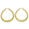 Argolla Mediana 02.122.0092.40 Oro Laminado, Diseño de Gota y Hueco, Pulido, Tono Dorado