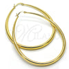 Argolla Grande 02.122.0092.60 Oro Laminado, Diseño de Gota y Hueco, Pulido, Tono Dorado