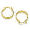 Argolla Pequeña 02.122.0095.20 Oro Laminado, Pulido, Tono Dorado