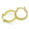 Argolla Pequeña 02.122.0095.20 Oro Laminado, Pulido, Tono Dorado