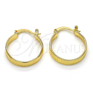 Argolla Pequeña 02.122.0095.20 Oro Laminado, Pulido, Tono Dorado