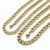 Collar y Pulsera 06.256.0008 Acero Inoxidable, Diseño de Cubana, Pulido, Tono Dorado