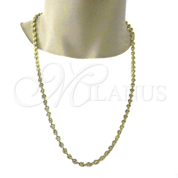 Gargantilla Elegante 03.116.0020.30 Acero Inoxidable, Pulido, Tono Dorado (06 MM Thickness, 30 Inches Length)