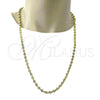 Gargantilla Elegante 03.116.0020.30 Acero Inoxidable, Pulido, Tono Dorado (06 MM Thickness, 30 Inches Length)