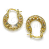 Argolla Pequeña 02.102.0005.20 Oro Laminado, Pulido, Tres Tonos
