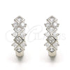 Argolla Huggie 02.286.0002.15 Plata Rodinada, con Zirconia Cubica Blanca, Pulido, Rodinado