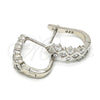 Argolla Huggie 02.286.0002.15 Plata Rodinada, con Zirconia Cubica Blanca, Pulido, Rodinado
