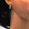 Argolla Huggie 02.286.0003.20 Plata Rodinada, con Zirconia Cubica Blanca, Pulido, Rodinado