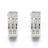 Argolla Huggie 02.286.0004.15 Plata Rodinada, con Zirconia Cubica Blanca, Pulido, Rodinado