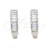 Argolla Huggie 02.286.0007.15 Plata Rodinada, con Zirconia Cubica Blanca, Pulido, Rodinado