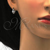 Argolla Huggie 02.174.0046.15 Plata Rodinada, con Micro Pave Blanca, Pulido, Rodinado