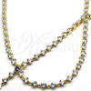 Collar y Pulsera 06.205.0031 Oro Laminado, con Blanca Zirconia Cubica, Pulido, Tono Dorado