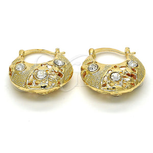 Argolla Pequeña 02.170.0183.1.25 Oro Laminado, con Blanca Zirconia Cubica, Pulido, Tono Dorado
