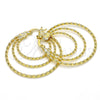 Argolla Mediana 02.168.0042.35 Oro Laminado, Diamantado, Tono Dorado