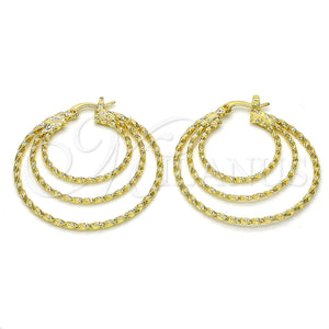 Argolla Mediana 02.168.0042.35 Oro Laminado, Diamantado, Tono Dorado