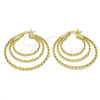 Argolla Mediana 02.168.0042.35 Oro Laminado, Diamantado, Tono Dorado