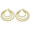 Argolla Mediana 02.168.0044.35 Oro Laminado, Diamantado, Tono Dorado