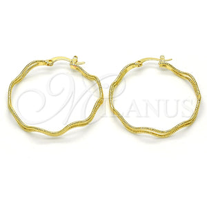 Argolla Mediana 02.168.0047.35 Oro Laminado, Diamantado, Tono Dorado