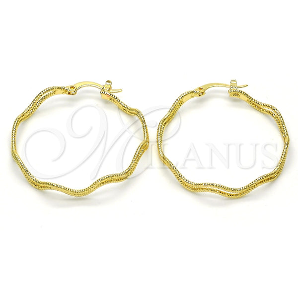 Argolla Mediana 02.168.0047.35 Oro Laminado, Diamantado, Tono Dorado