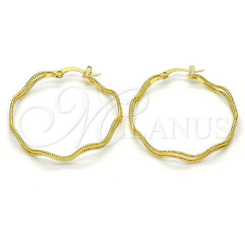 Argolla Mediana 02.168.0047.35 Oro Laminado, Diamantado, Tono Dorado