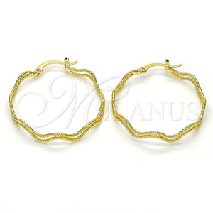 Argolla Mediana 02.168.0049.35 Oro Laminado, Diamantado, Tono Dorado