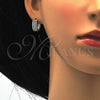 Argolla Huggie 02.175.0073.15 Plata Rodinada, con Micro Pave Blanca, Pulido, Rodinado