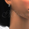 Argolla Huggie 02.175.0079.15 Plata Rodinada, con Zirconia Cubica Blanca, Pulido, Rodinado