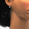 Argolla Huggie 02.175.0088.10 Plata Rodinada, con Zirconia Cubica Blanca, Pulido, Rodinado
