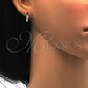 Argolla Huggie 02.175.0089.10 Plata Rodinada, con Zirconia Cubica Blanca, Pulido, Rodinado
