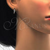 Argolla Huggie 02.175.0090.15 Plata Rodinada, con Zirconia Cubica Blanca, Pulido, Rodinado