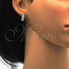 Argolla Huggie 02.175.0095.15 Plata Rodinada, con Micro Pave Blanca, Pulido, Rodinado