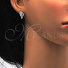 Argolla Huggie 02.175.0097.15 Plata Rodinada, con Micro Pave Blanca, Pulido, Rodinado