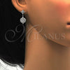 Arete Colgante 02.175.0128 Plata Rodinada, con Zirconia Cubica Blanca, Pulido, Rodinado