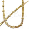Collar y Pulsera 06.185.0010 Oro Laminado, Diseño de Guadalupe, Pulido, Tono Dorado