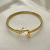 Aro Individual 07.192.0013.1.04 Oro Laminado, Diseño de Delfín, Pulido, Tono Dorado (05 MM Thickness, Size 4 (2.25 Diameter))