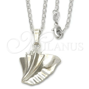 Collares con Dije 04.185.0003 Rodio Laminado, Pulido, Rodinado (18 Pulgadas de Largo)