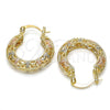 Argolla Pequeña 02.102.0018.25 Oro Laminado, Pulido, Tres Tonos