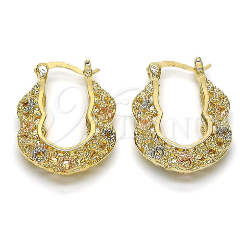 Argolla Pequeña 02.102.0019.20 Oro Laminado, Pulido, Tres Tonos