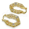 Argolla Pequeña 02.102.0027.20 Oro Laminado, Pulido, Tres Tonos