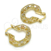 Argolla Pequeña 02.102.0032.25 Oro Laminado, Pulido, Tres Tonos